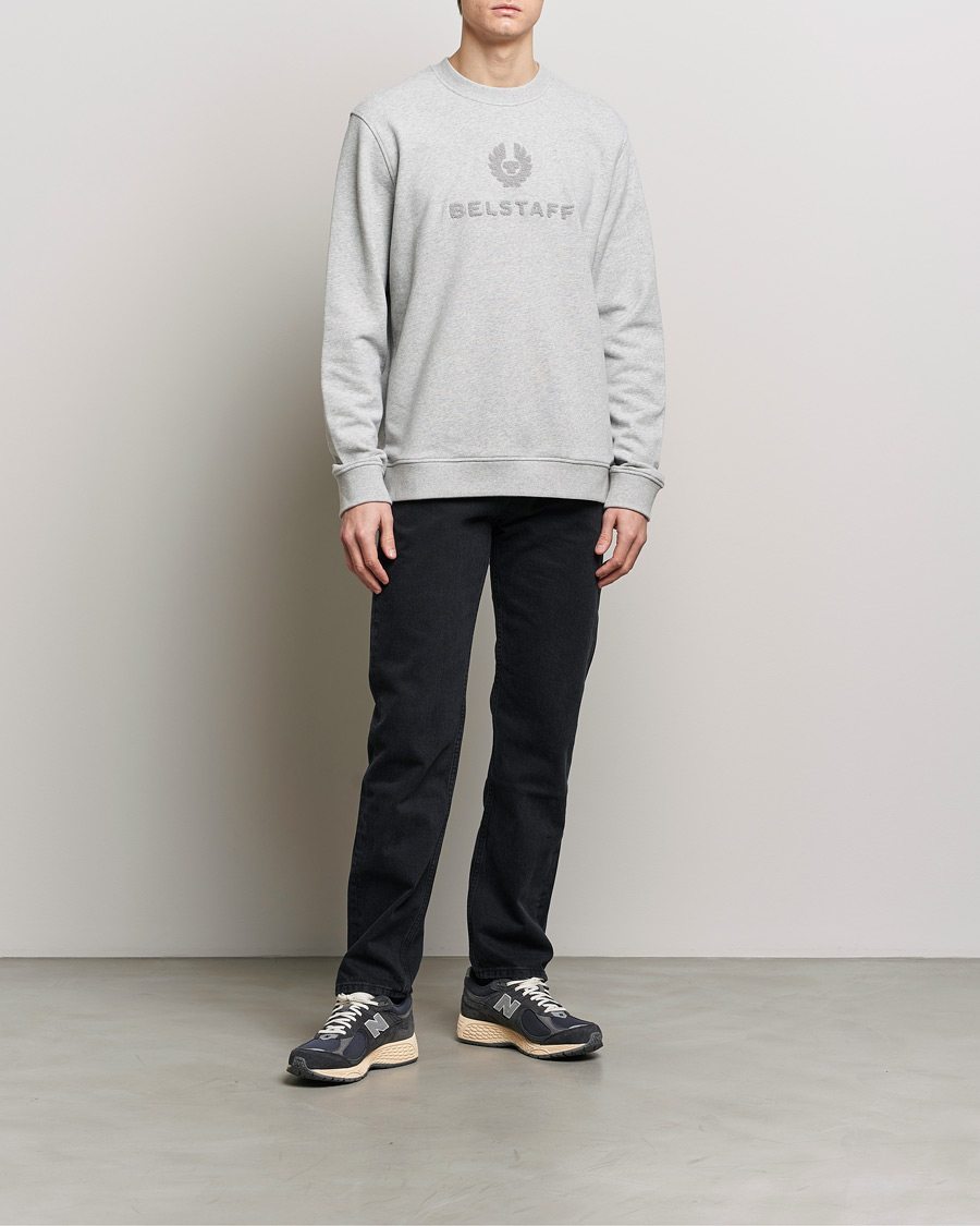 Mies | Puserot | Belstaff | Varsity Logo Sweatshirt Old Silver Heather