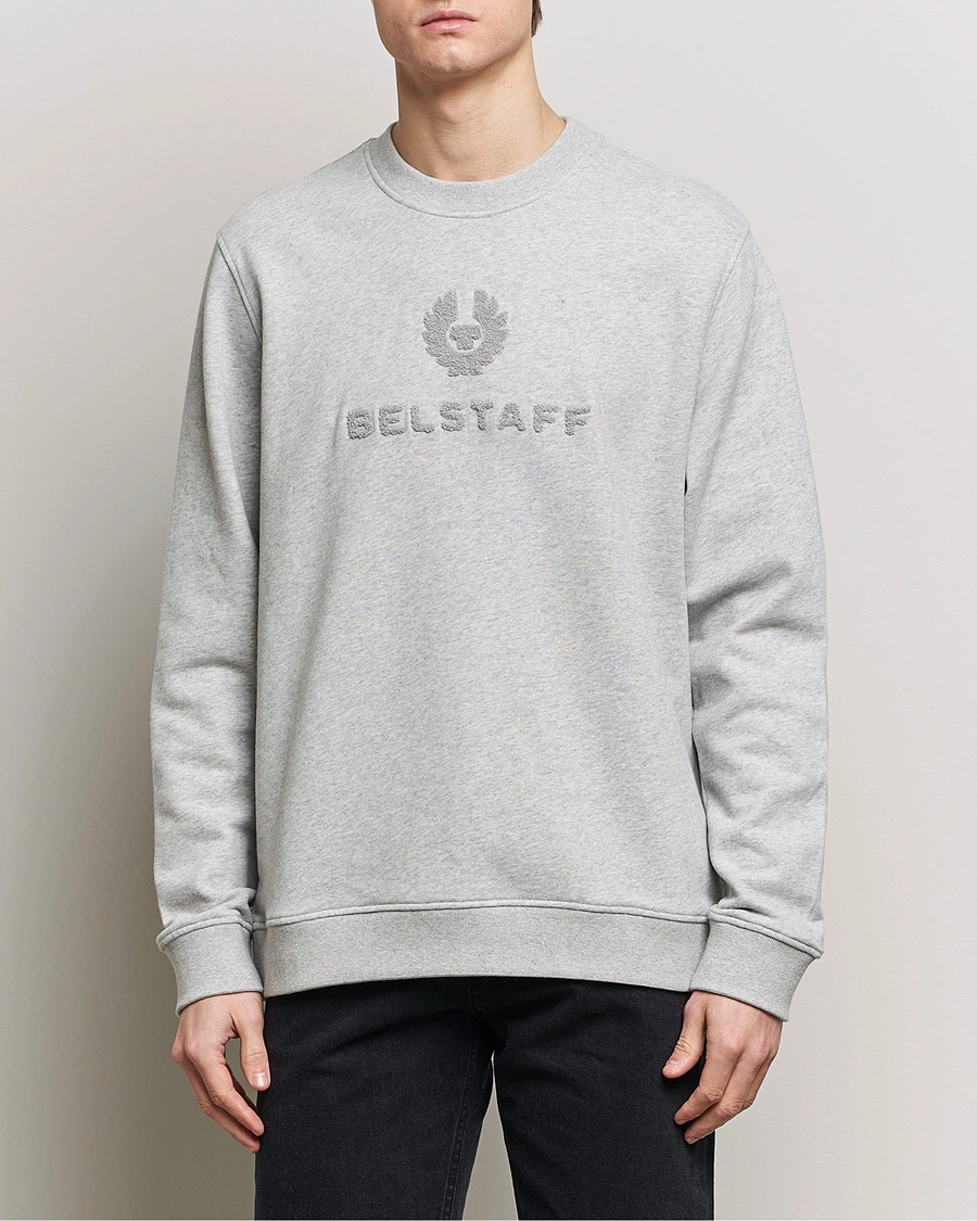 Mies | Alennusmyynti vaatteet | Belstaff | Varsity Logo Sweatshirt Old Silver Heather