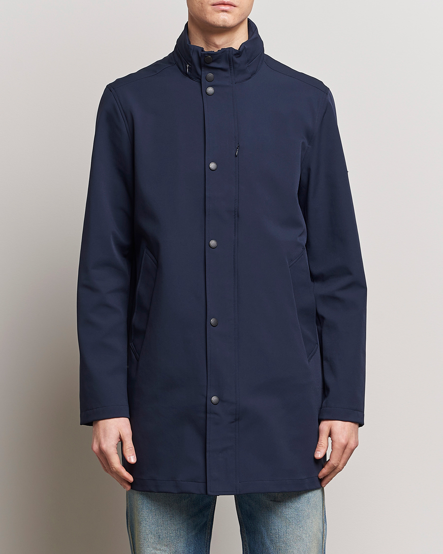 Mies |  | J.Lindeberg | Tepley Midlength Water Resistant Stretch Coat Navy