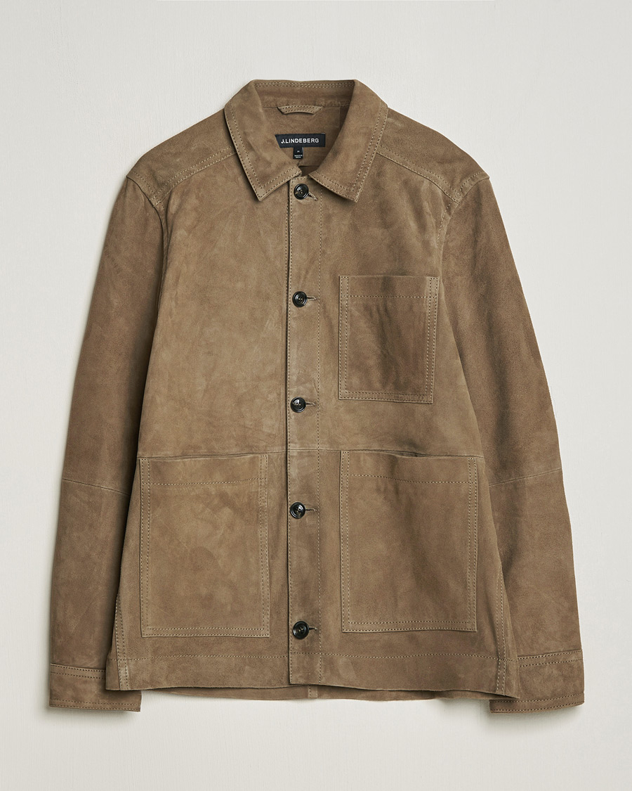 Mies | Takit | J.Lindeberg | Walt Suede Jacket Walnut