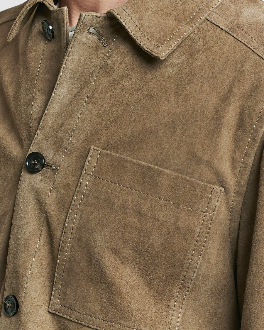 Mies | Takit | J.Lindeberg | Walt Suede Jacket Walnut