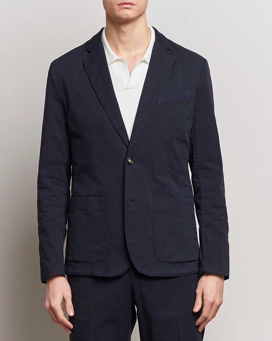 Mies | Business & Beyond | J.Lindeberg | Elton Garment Dyed Cotton Blazer Navy