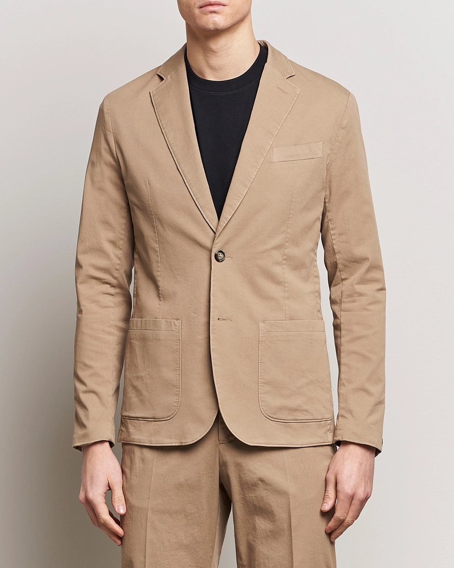 Mies | Business & Beyond | J.Lindeberg | Elton Garment Dyed Cotton Blazer Batique Khaki
