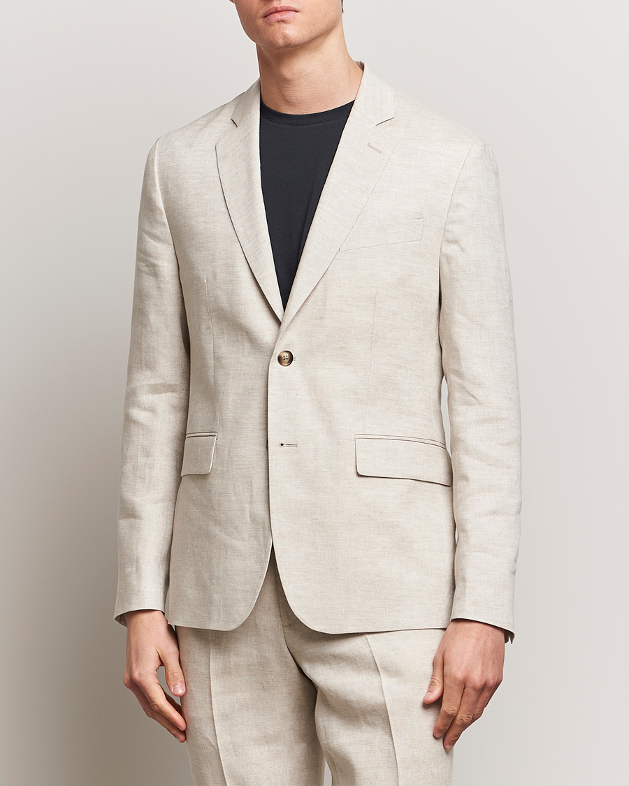 Mies | Pikkutakit | J.Lindeberg | Hopper Super Linen Blazer Moonbeam