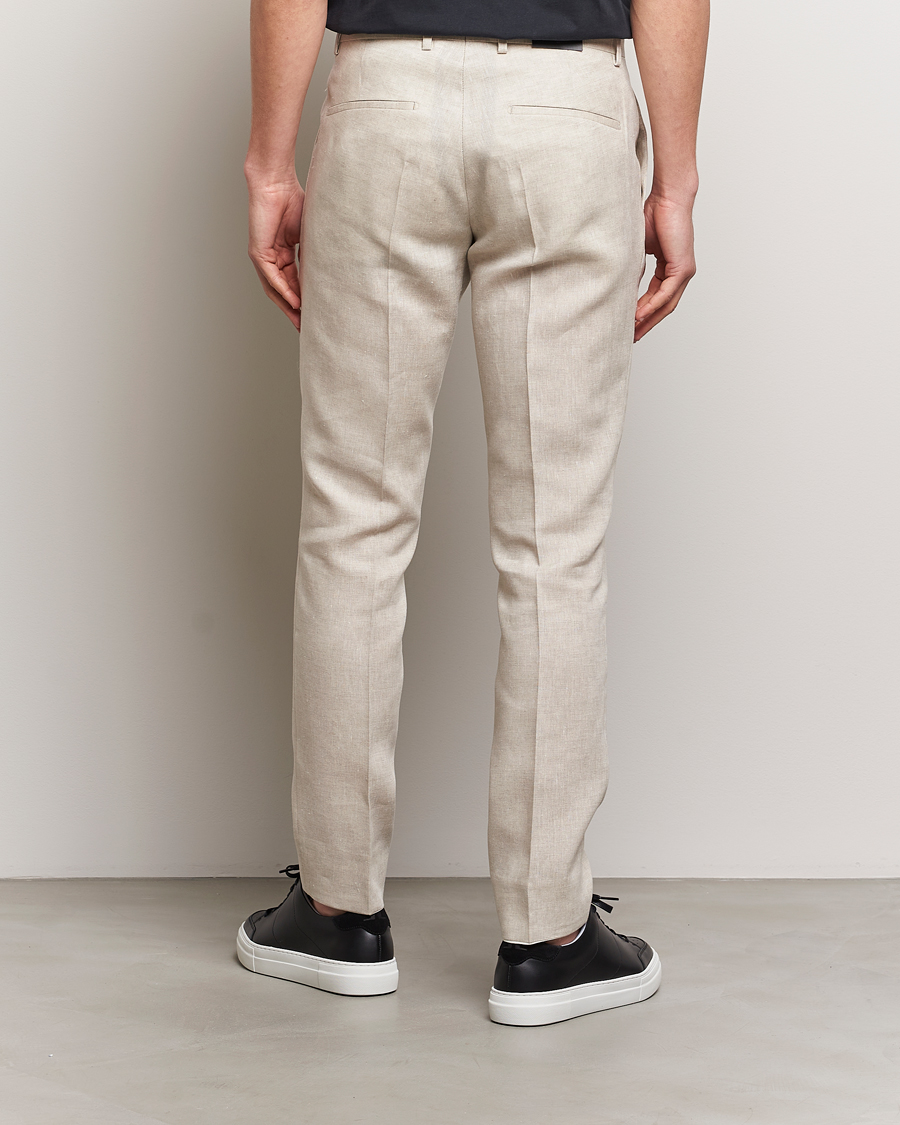 Mies | Housut | J.Lindeberg | Grant Super Linen Trousers Moonbeam