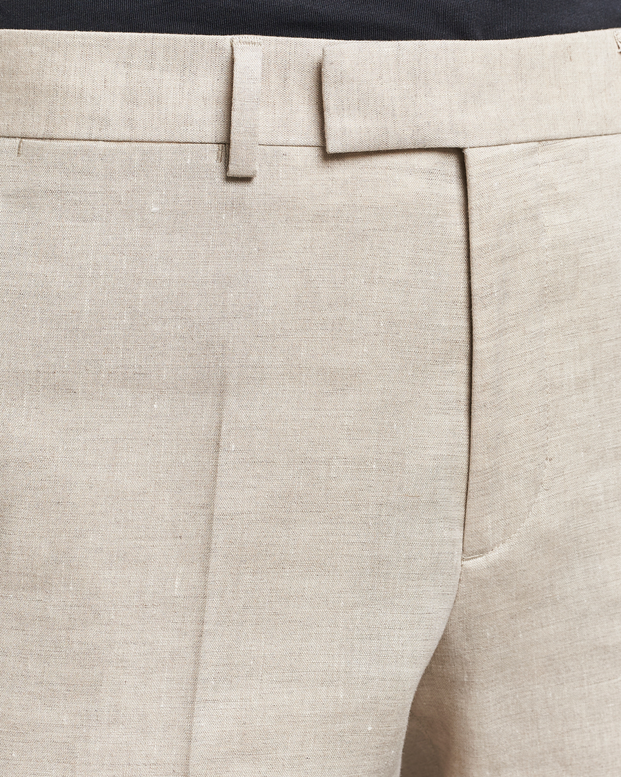 Mies | Housut | J.Lindeberg | Grant Super Linen Trousers Moonbeam