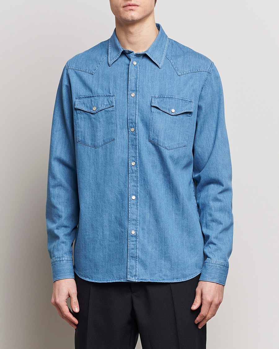Mies | Kauluspaidat | J.Lindeberg | Carson Denim Shirt Bijou Blue