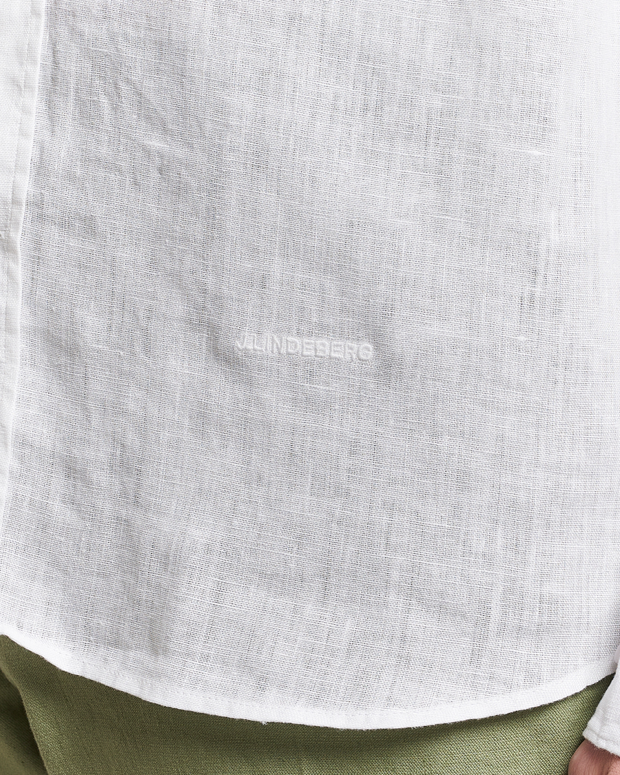 Mies | Kauluspaidat | J.Lindeberg | Regular Fit Clean Linen Shirt White