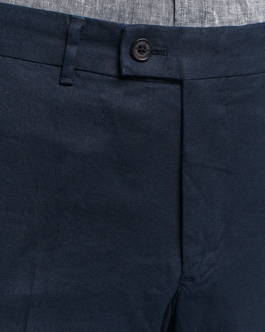 Mies | Housut | J.Lindeberg | Lois Cotton/Linen Stretch Pants Navy