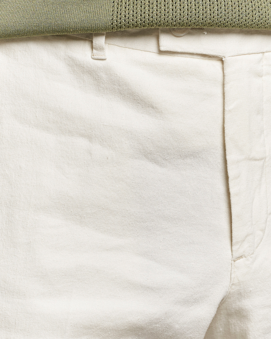 Mies | Housut | J.Lindeberg | Lois Cotton/Linen Stretch Pants Cloud White