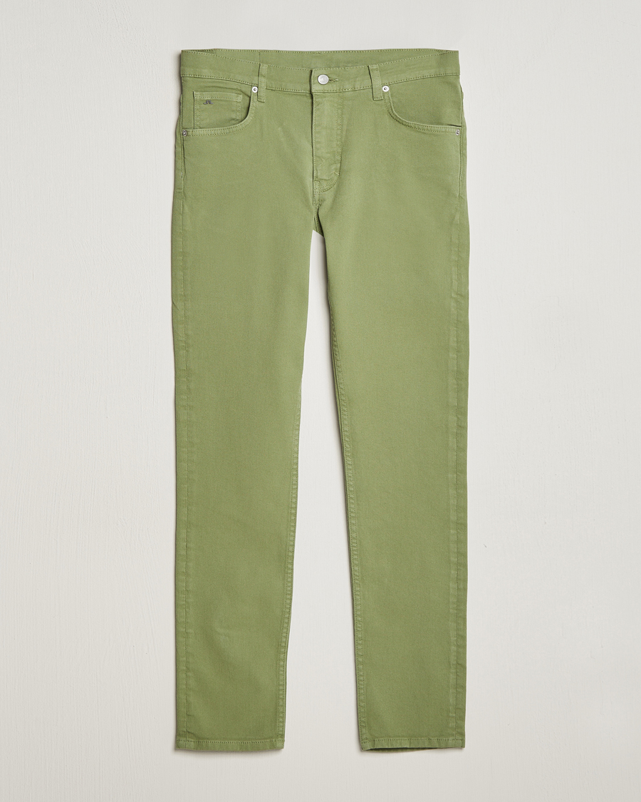 Mies | Housut | J.Lindeberg | Jay Twill Slim Stretch 5-Pocket Trousers Oil Green