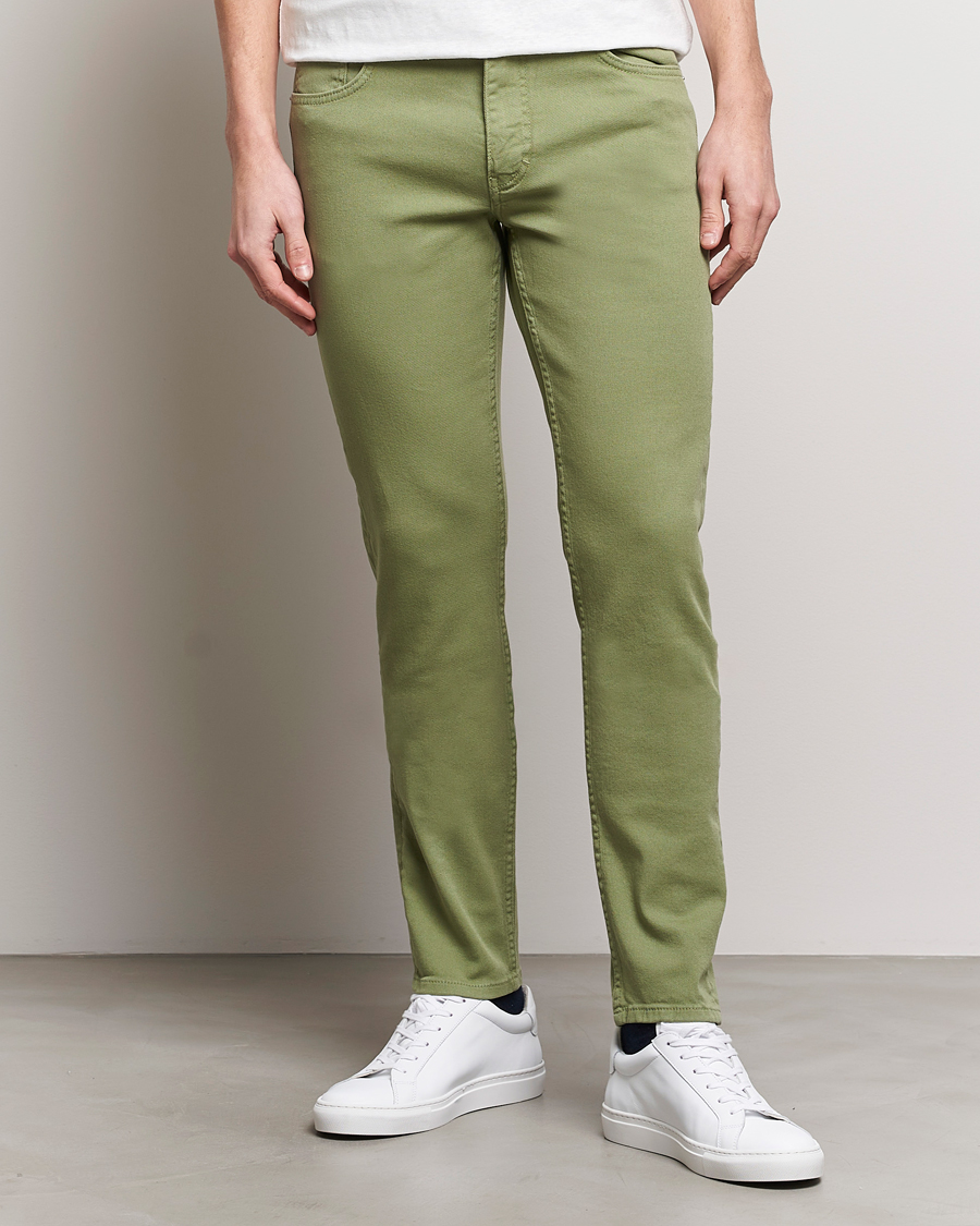 Mies | Housut | J.Lindeberg | Jay Twill Slim Stretch 5-Pocket Trousers Oil Green