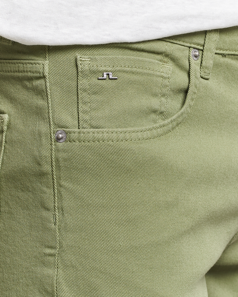 Mies | Housut | J.Lindeberg | Jay Twill Slim Stretch 5-Pocket Trousers Oil Green