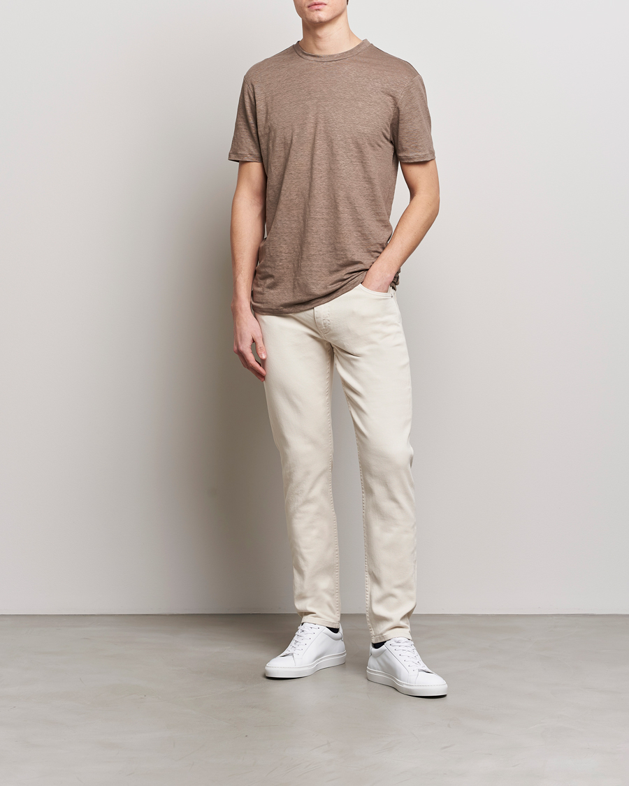 Mies | Housut | J.Lindeberg | Jay Twill Slim Stretch 5-Pocket Trousers Moonbeam