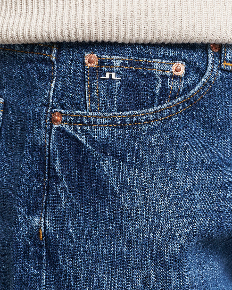 Mies | Farkut | J.Lindeberg | Cody Slub Regular Jeans Mid Blue