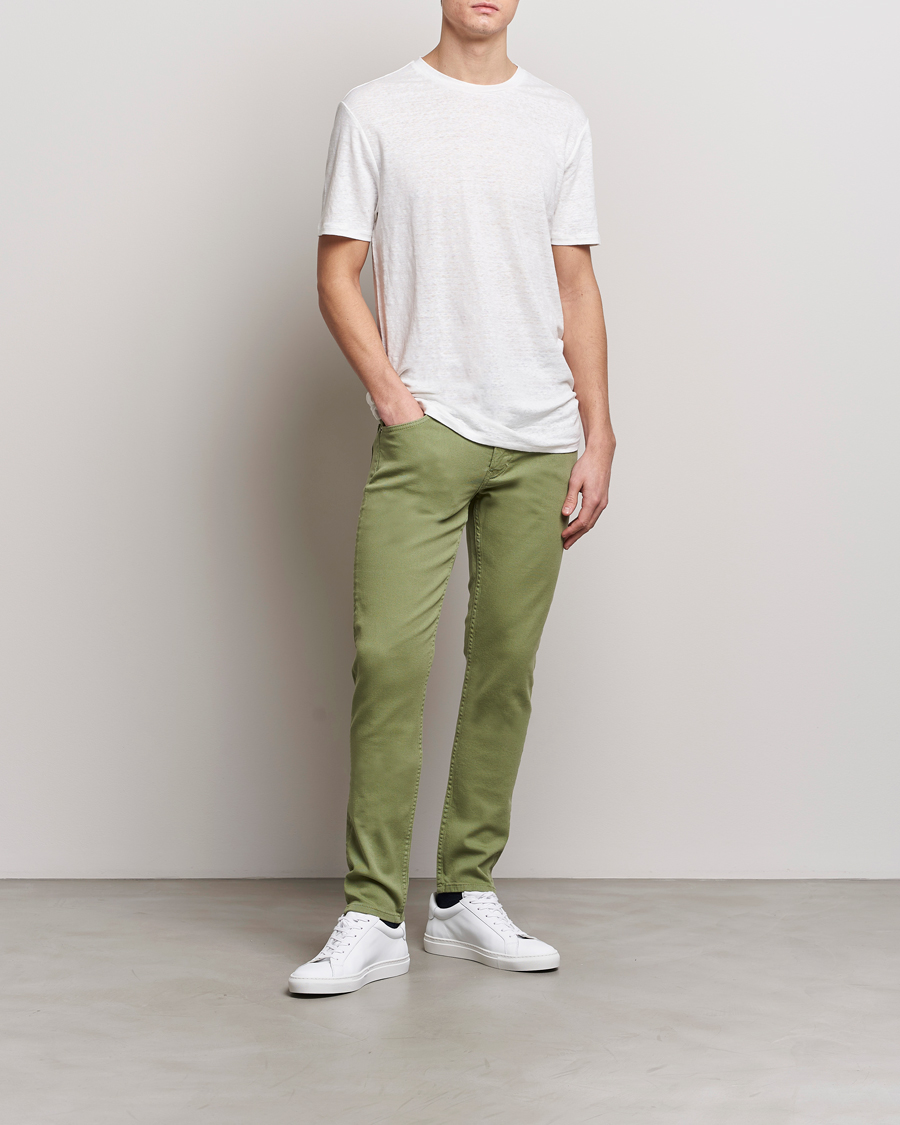 Mies | T-paidat | J.Lindeberg | Coma Linen T-Shirt Cloud White