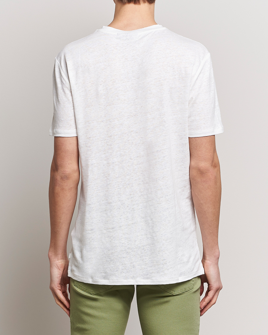 Mies | T-paidat | J.Lindeberg | Coma Linen T-Shirt Cloud White