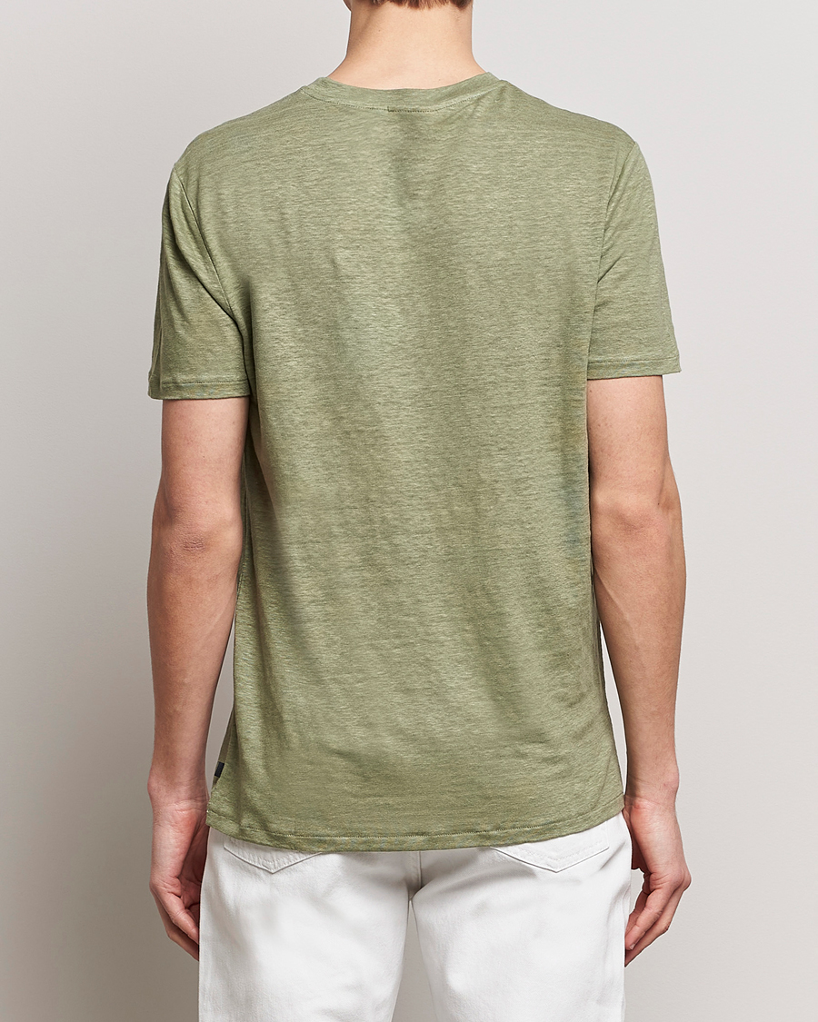 Mies | T-paidat | J.Lindeberg | Coma Linen T-Shirt Oil Green