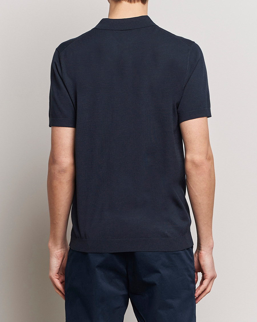 Mies | Pikeet | J.Lindeberg | Ridge Rayon Silk Polo Navy