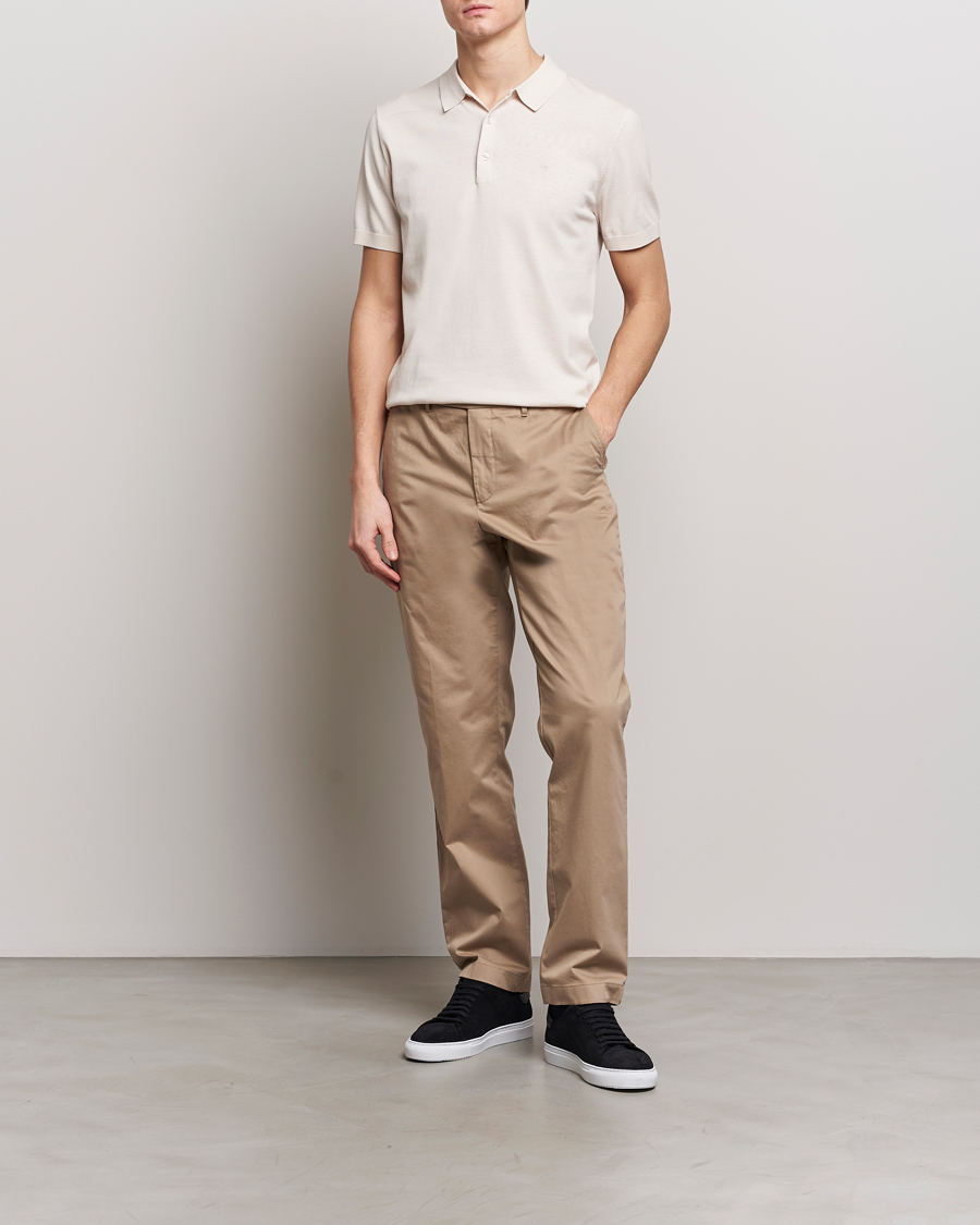 Mies | Pikeet | J.Lindeberg | Ridge Rayon Silk Polo Moonbeam