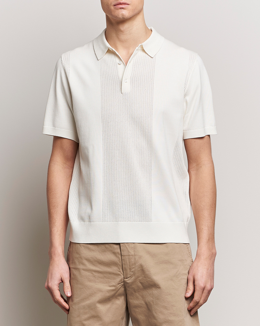 Mies | Lyhythihaiset pikeepaidat | J.Lindeberg | Reymond Solid Knitted Polo Cloud White