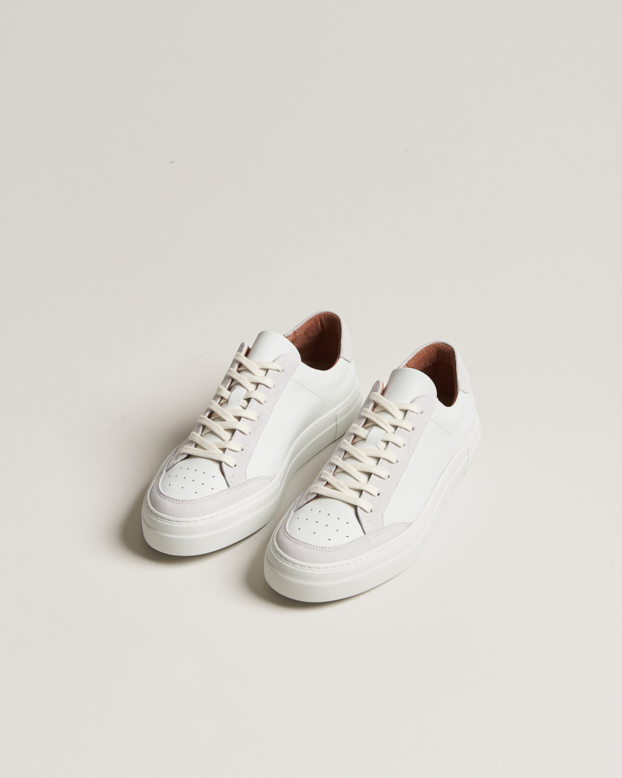 Mies | J.Lindeberg Art Signature Leather Sneaker White | J.Lindeberg | Art Signature Leather Sneaker White