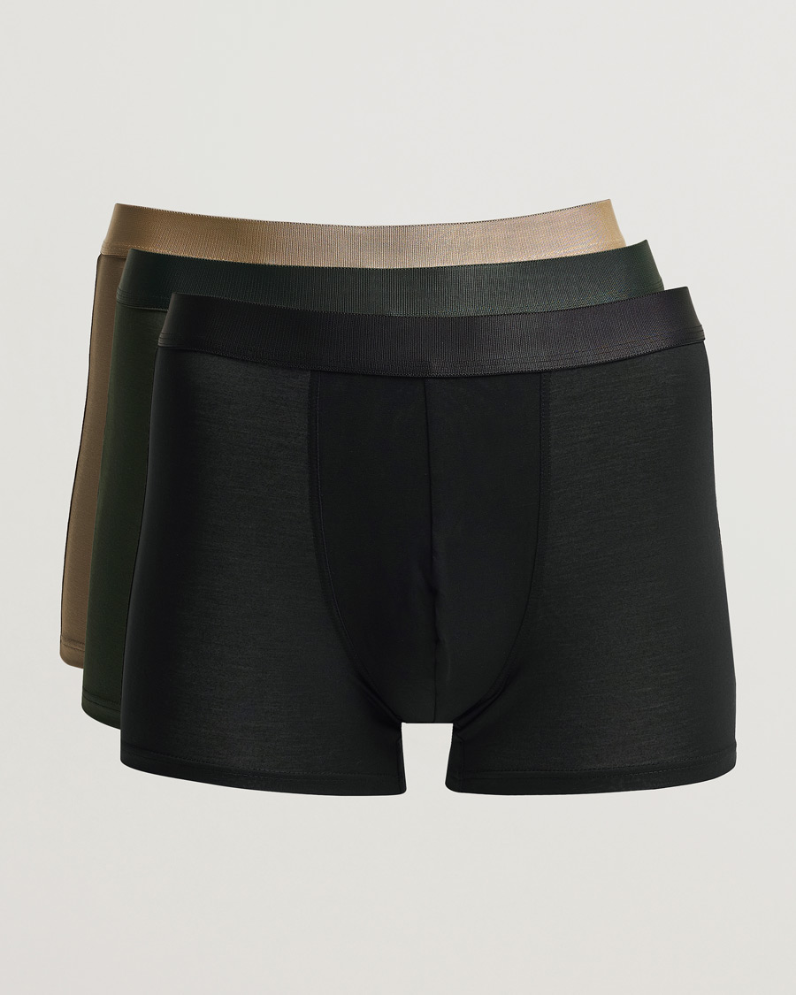 Mies | Alusvaatteet | CDLP | 3-Pack Boxer Briefs Black/Army Green/Golden Clay