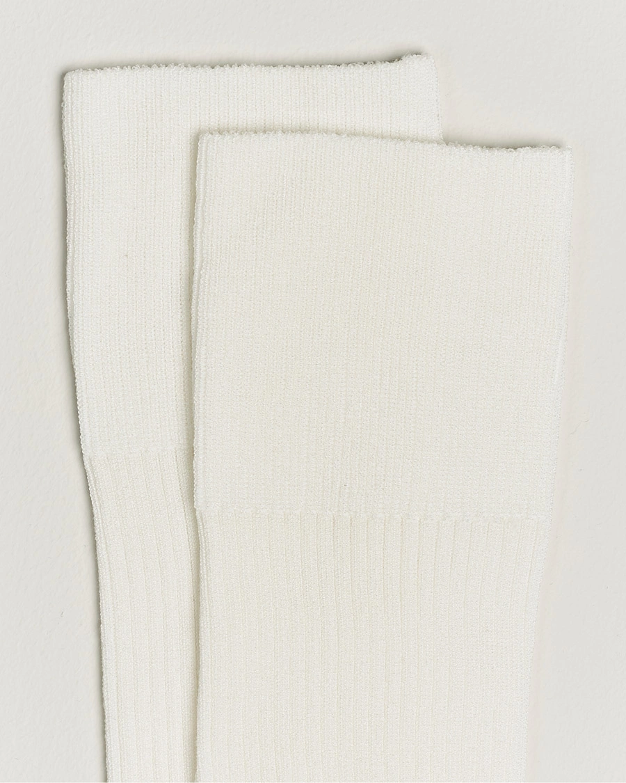 Mies | Varrelliset sukat | CDLP | Cotton Rib Socks White