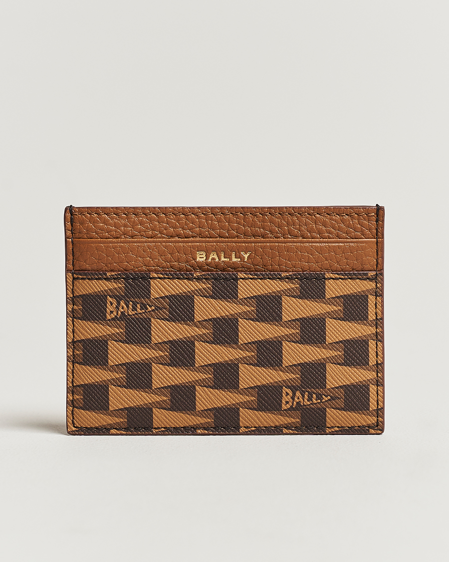 Mies | Bally Pennant Monogram Leather Card Holder Brown | Bally | Pennant Monogram Leather Card Holder Brown