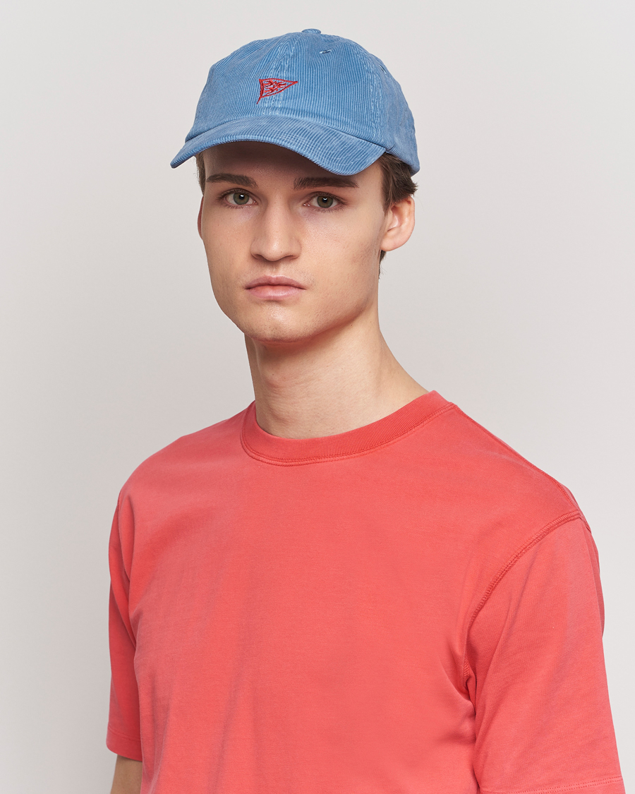 Mies | Drake's Pigeon Flag Baseball Cap Light Blue | Drake's | Pigeon Flag Baseball Cap Light Blue