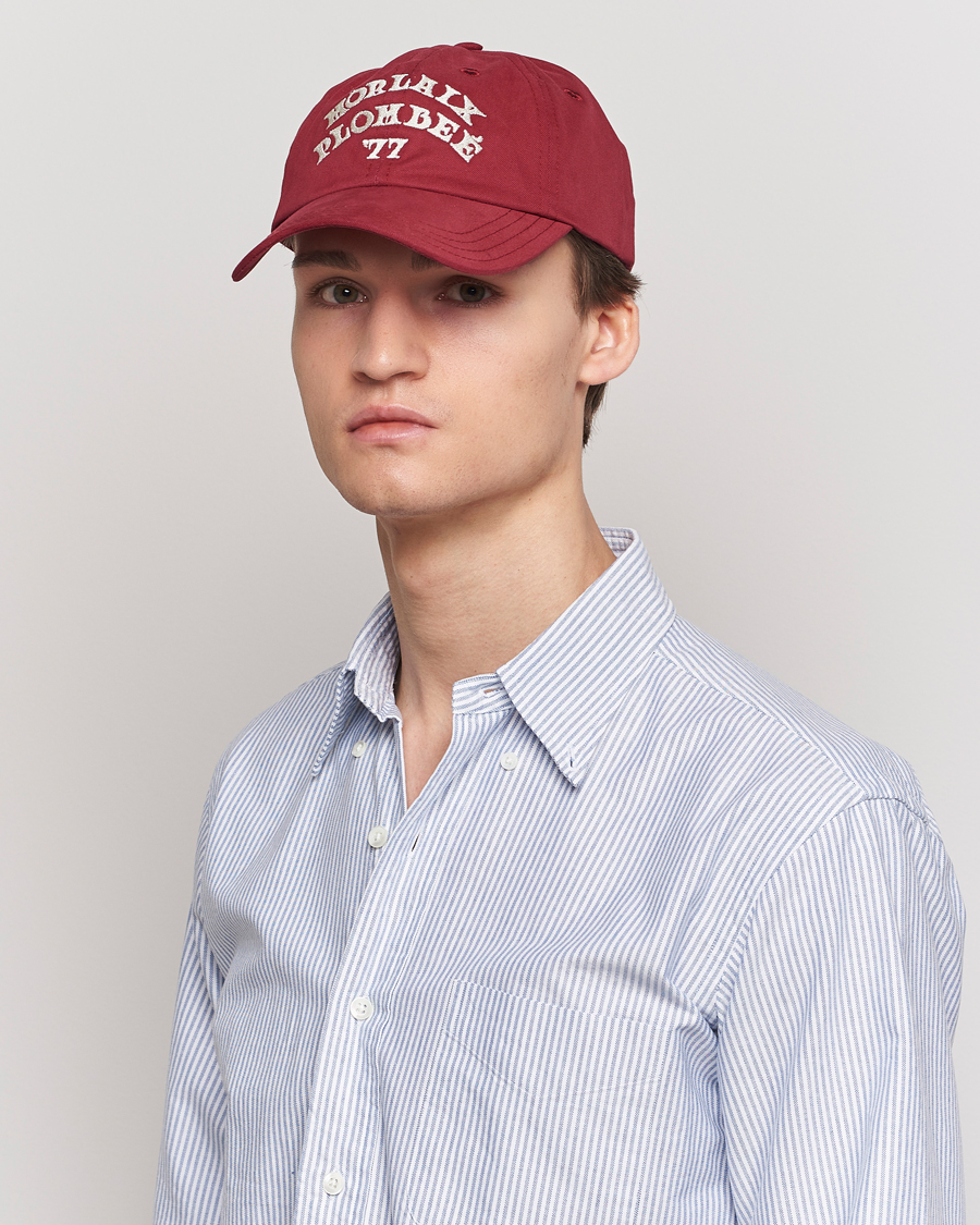 Mies | Drake's Morlaix Plombee 77 Baseball Cap Red | Drake's | Morlaix Plombee 77 Baseball Cap Red