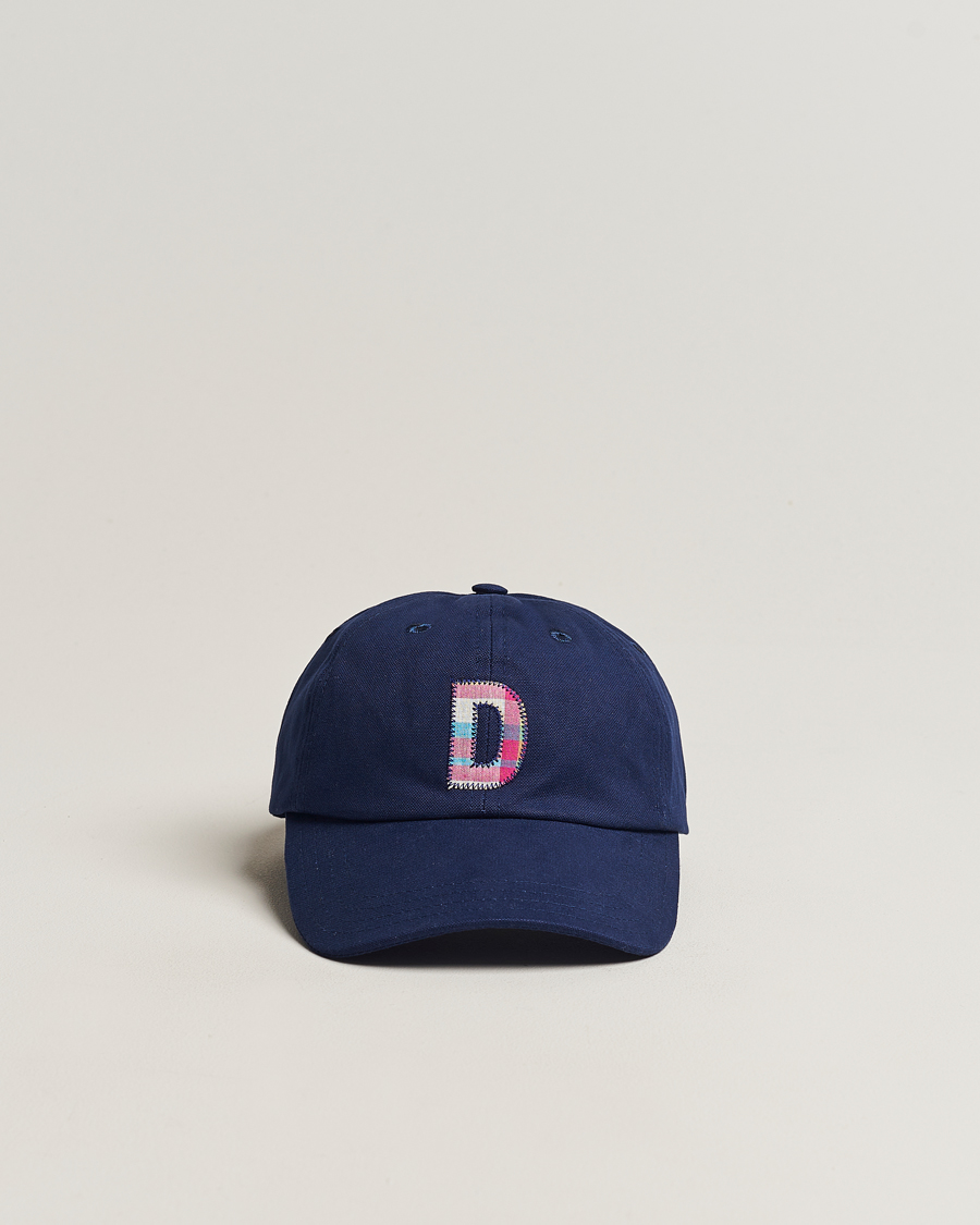 Mies | Drake's Madras D Aplique Baseball Cap Navy | Drake's | Madras D Aplique Baseball Cap Navy