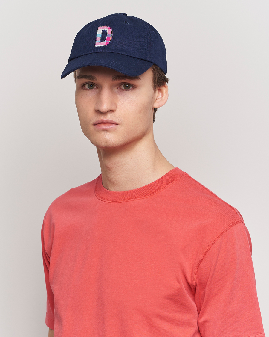 Mies | Drake's Madras D Aplique Baseball Cap Navy | Drake's | Madras D Aplique Baseball Cap Navy