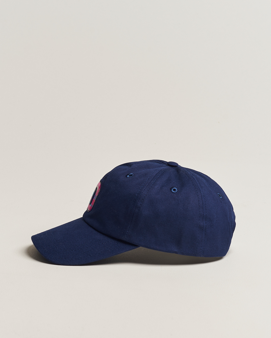 Mies | Drake's Madras D Aplique Baseball Cap Navy | Drake's | Madras D Aplique Baseball Cap Navy