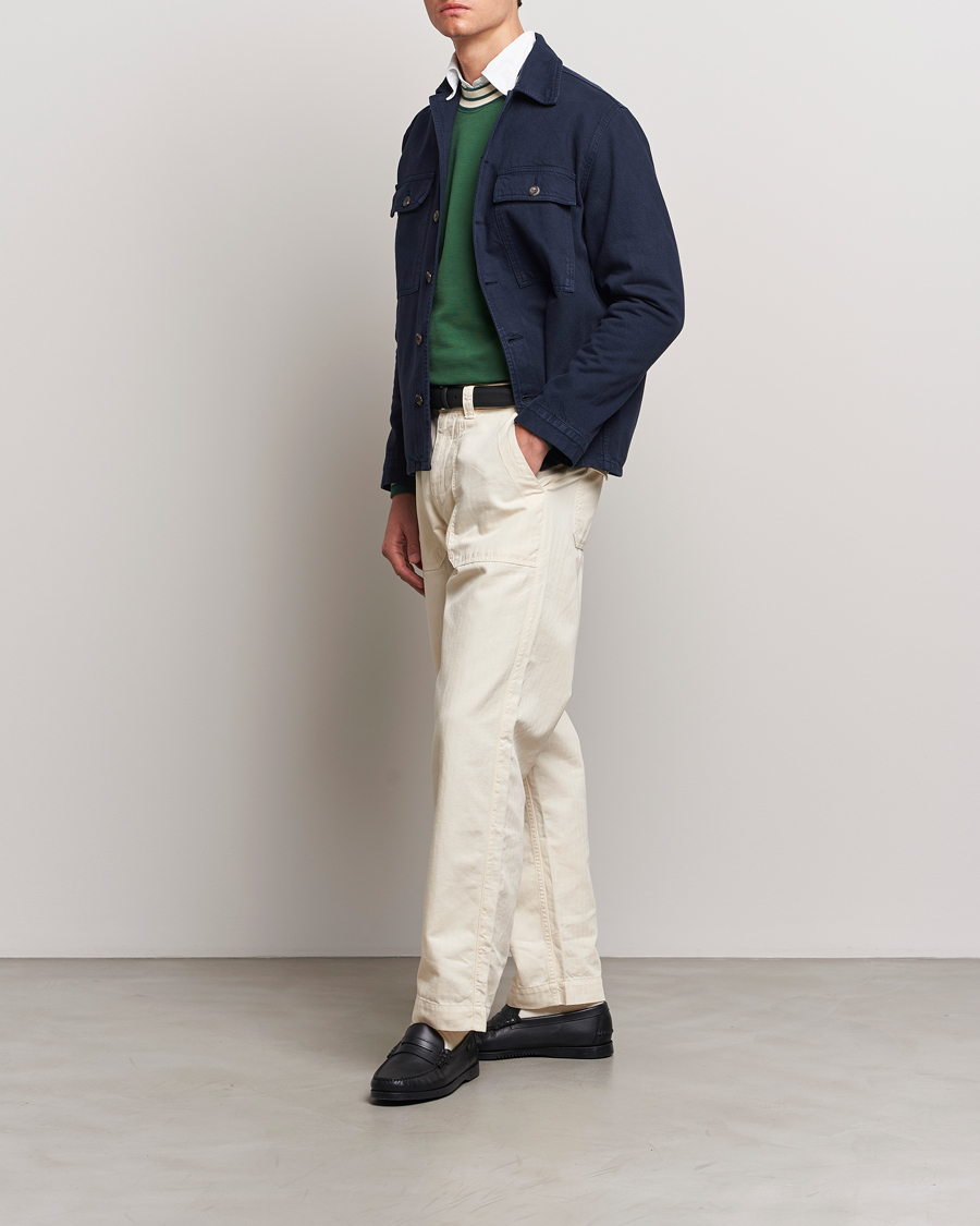 Mies | Kauluspaidat | Drake's | Cotton Field Shirt Navy