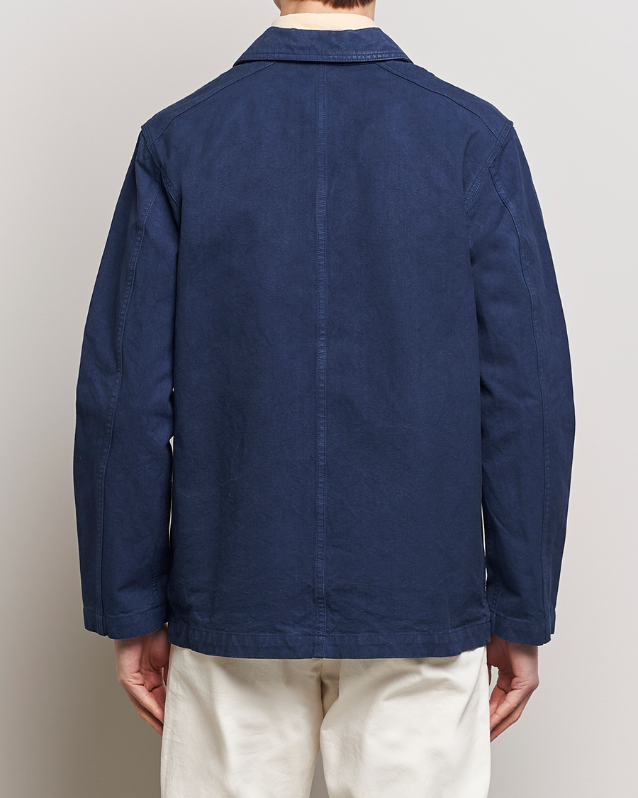 Mies | Takit | Drake's | Duck Cotton Canvas Shore Jacket Navy