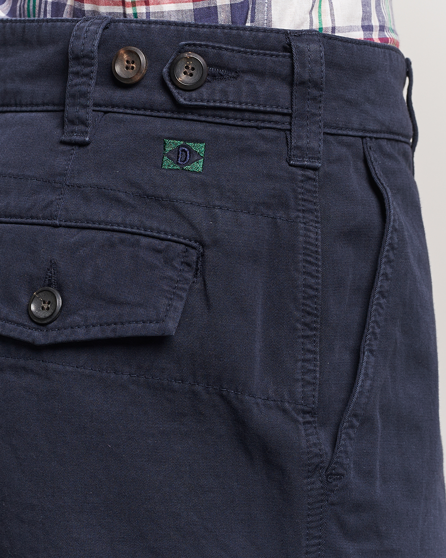 Mies | Housut | Drake's | Flat Front Cotton Chino Navy