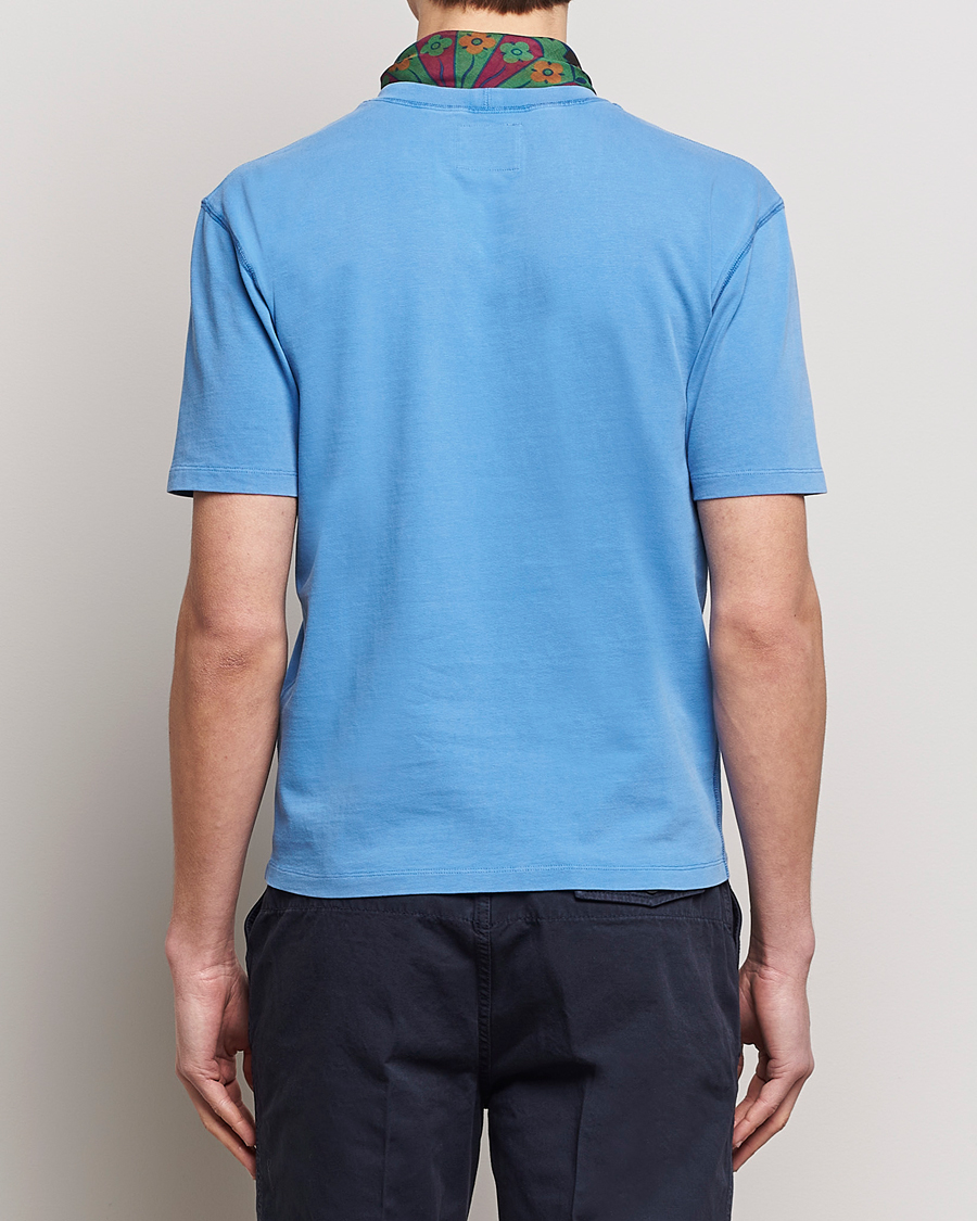 Mies | T-paidat | Drake's | Washed Hiking T-Shirt French Blue