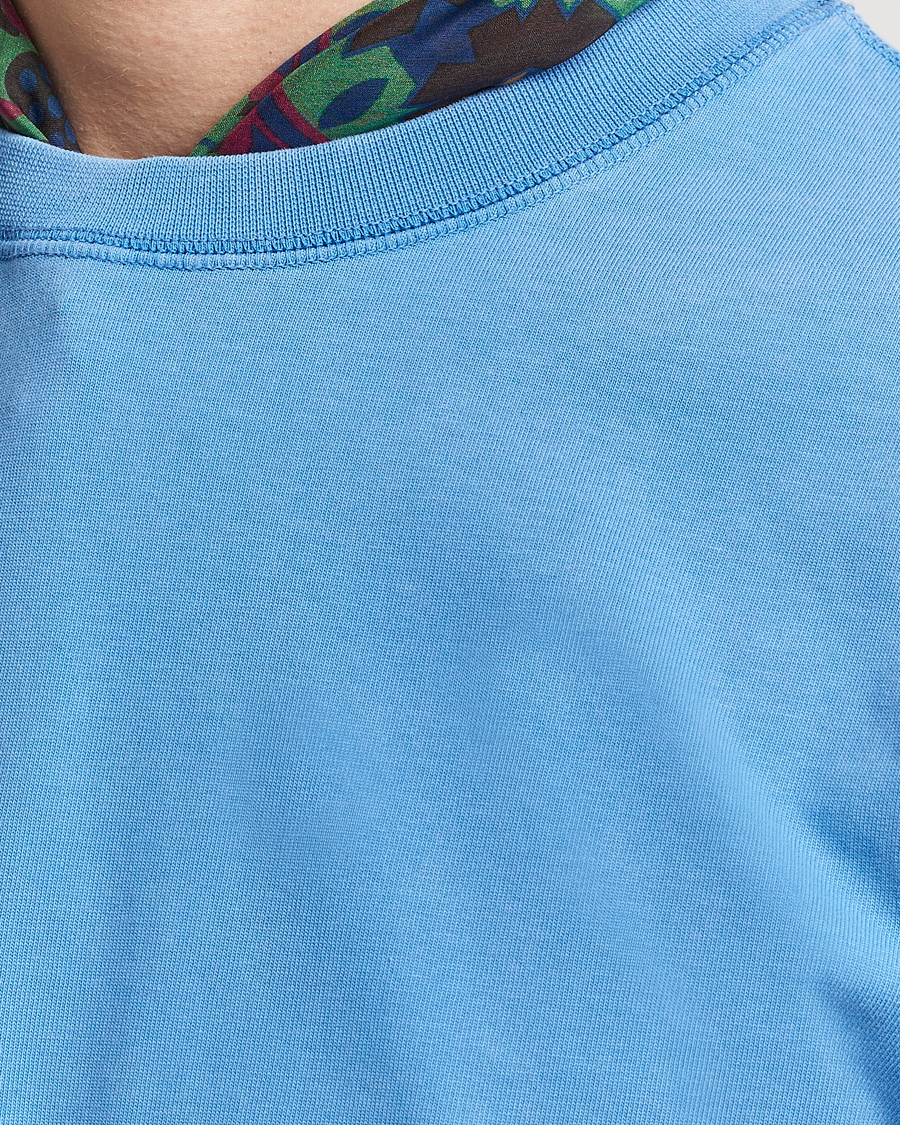 Mies | T-paidat | Drake's | Washed Hiking T-Shirt French Blue