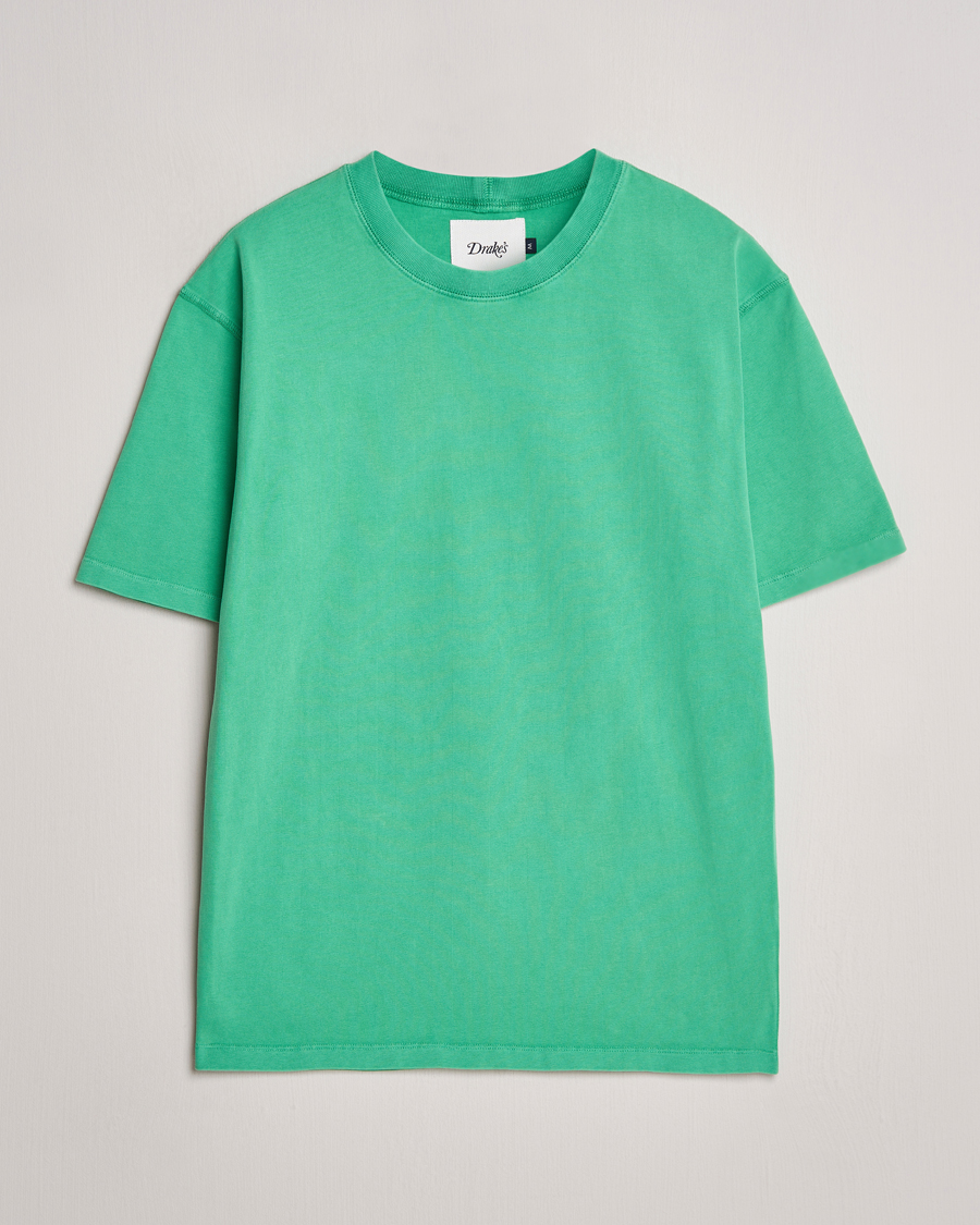Mies | T-paidat | Drake's | Washed Hiking T-Shirt Green
