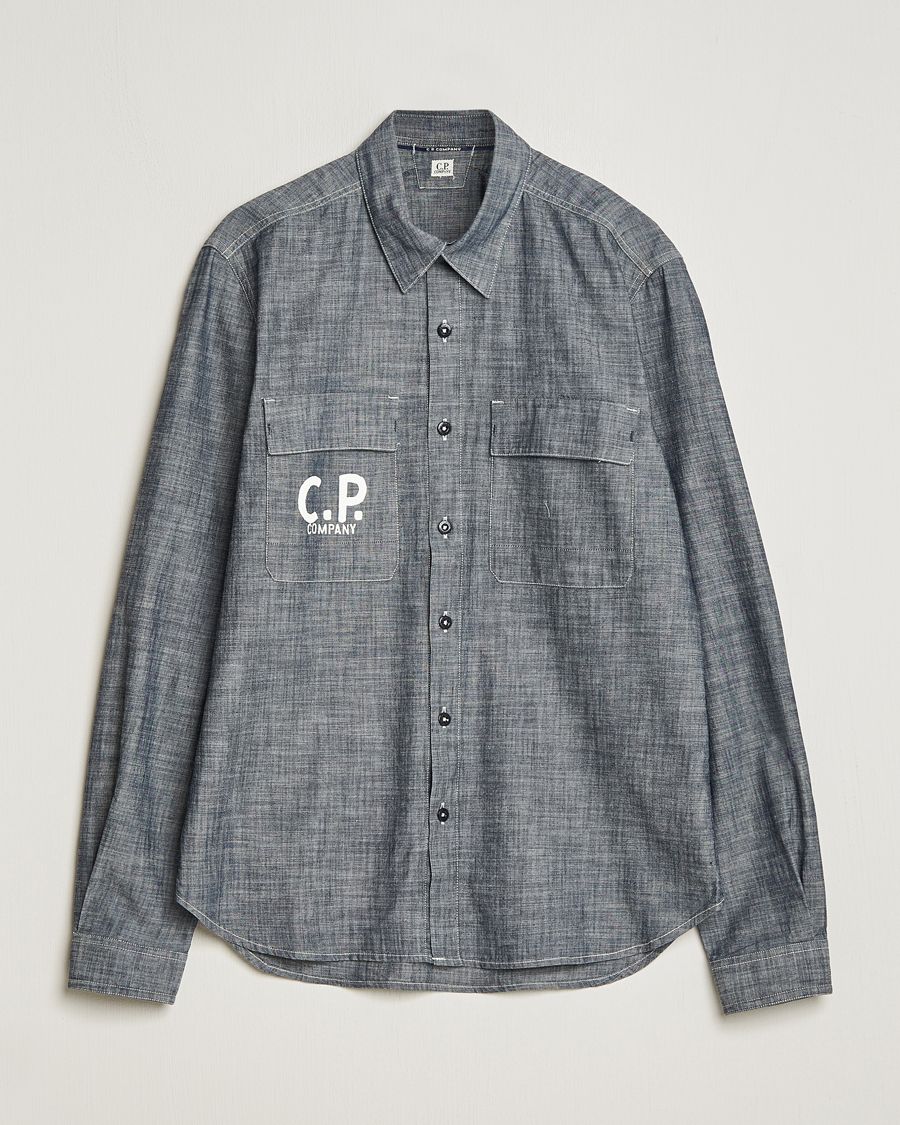 Mies | Kauluspaidat | C.P. Company | Long Sleeve Chambray Denim Shirt Black