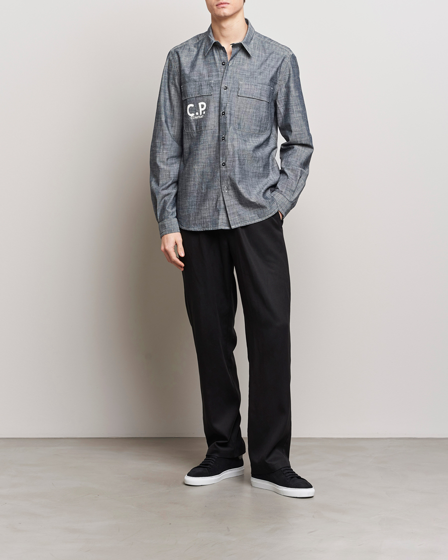 Mies | Kauluspaidat | C.P. Company | Long Sleeve Chambray Denim Shirt Black