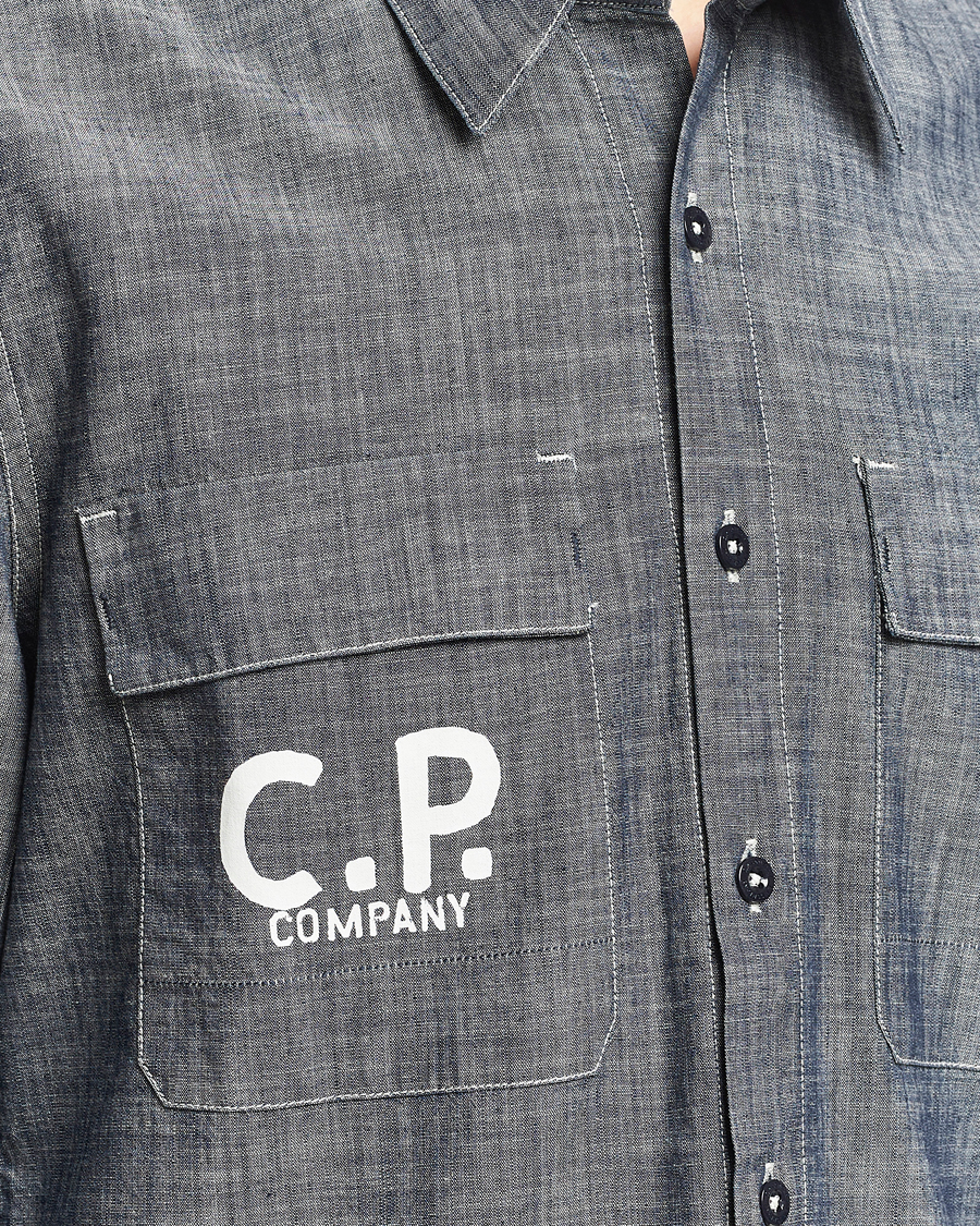 Mies | Kauluspaidat | C.P. Company | Long Sleeve Chambray Denim Shirt Black