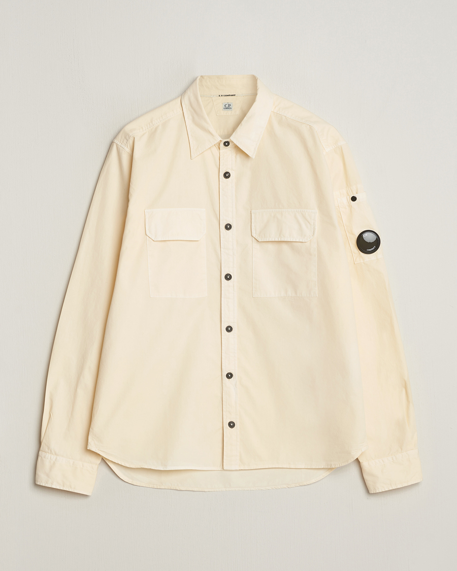 Mies | Kauluspaidat | C.P. Company | Long Sleeve Gabardine Pocket Shirt Ecru
