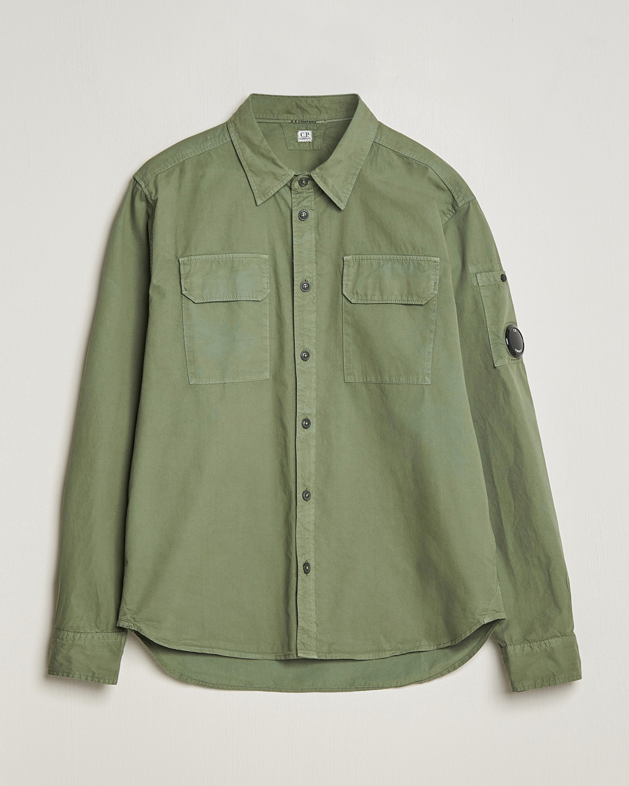 Mies | Kauluspaidat | C.P. Company | Long Sleeve Gabardine Pocket Shirt Green