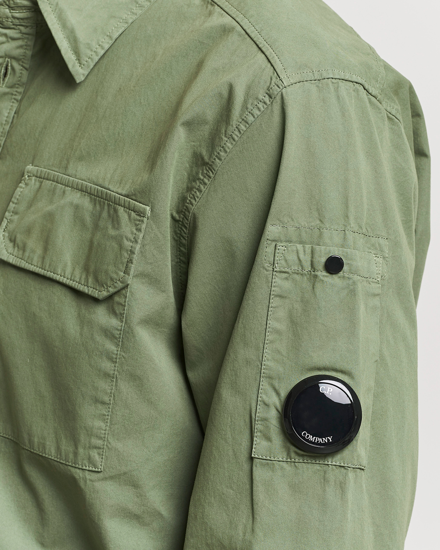 Mies | Kauluspaidat | C.P. Company | Long Sleeve Gabardine Pocket Shirt Green
