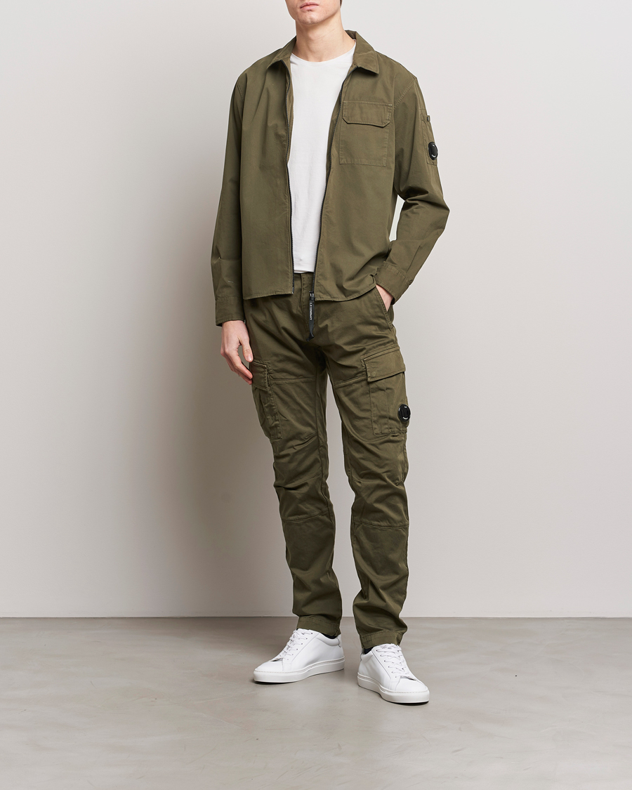 Mies | Housut | C.P. Company | Satin Stretch Cargo Pants Army