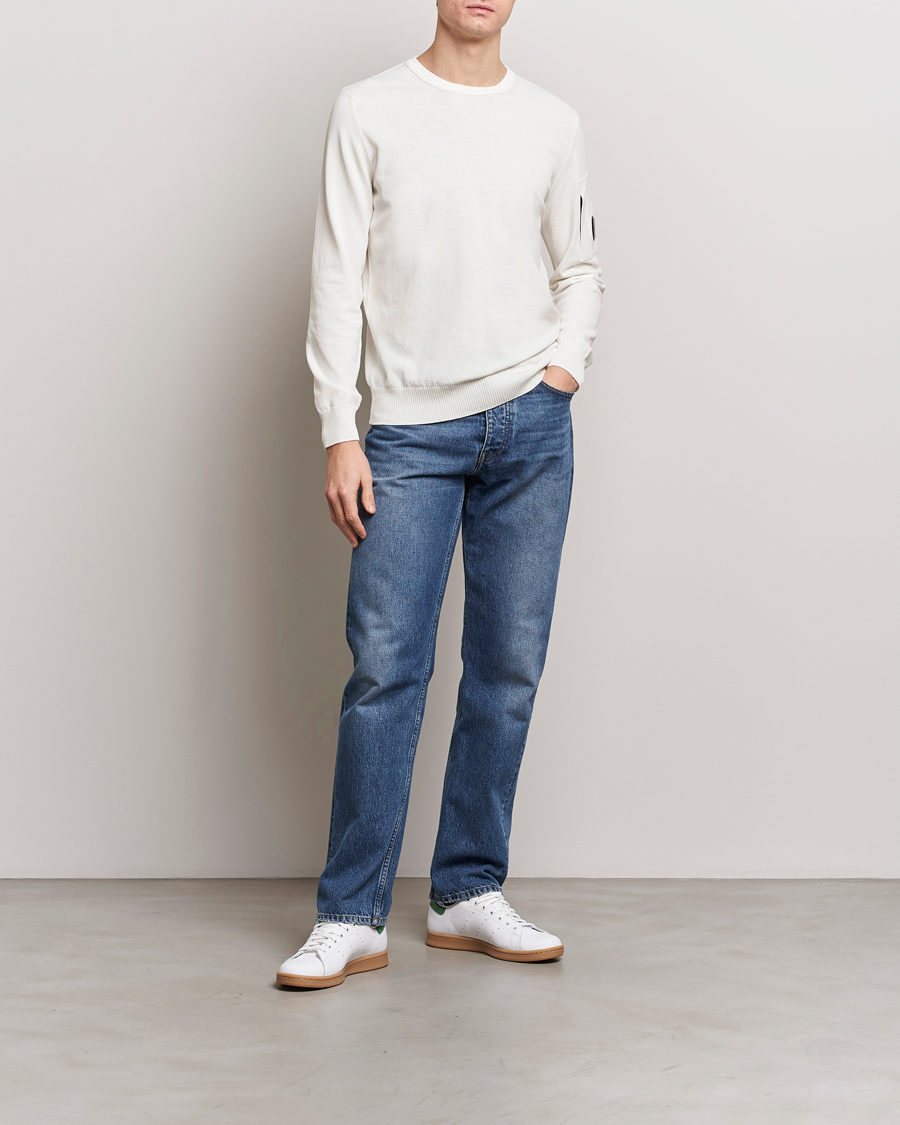 Mies | Puserot | C.P. Company | Old Dyed Cotton Crepe Crewneck White