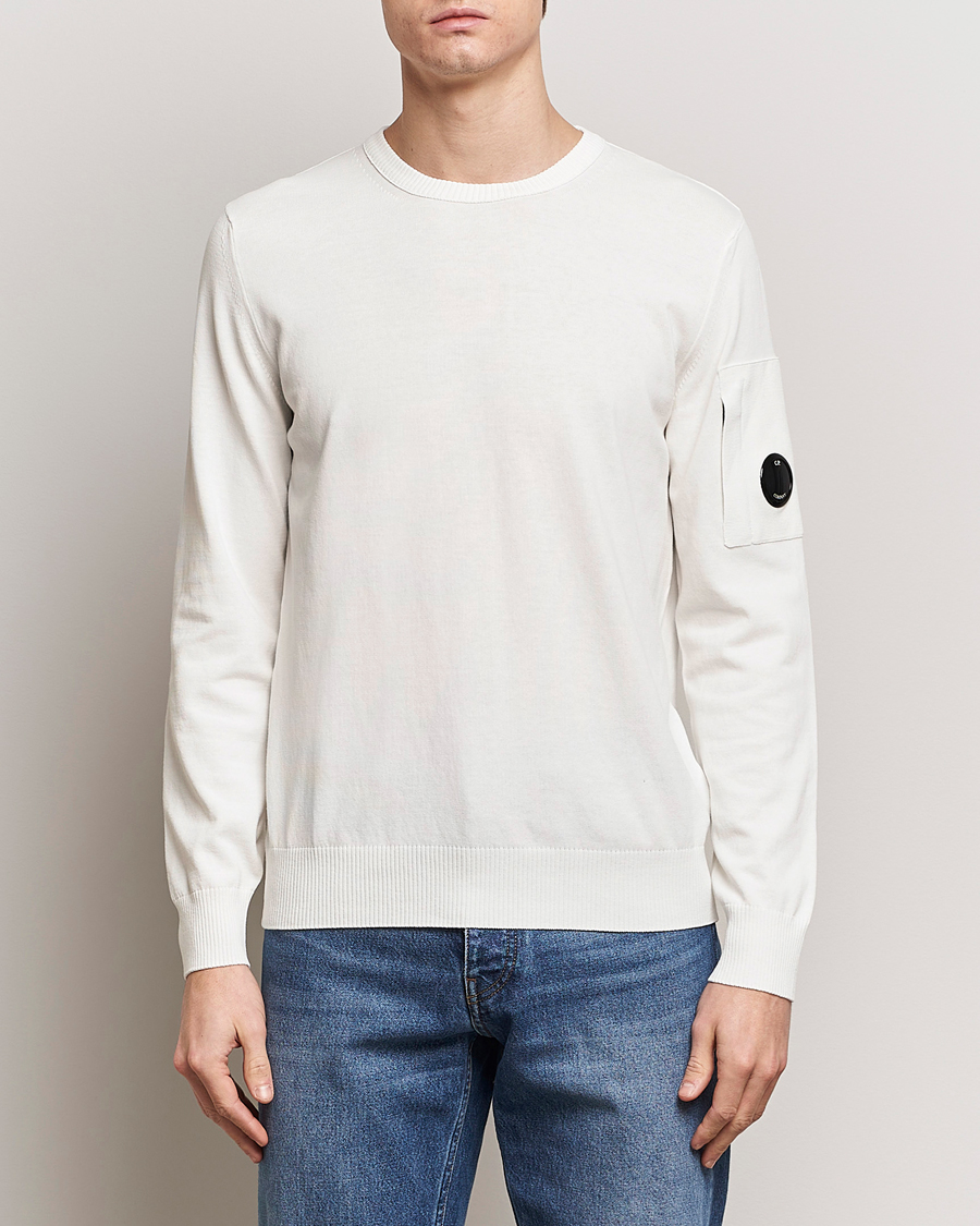 Mies | Puserot | C.P. Company | Old Dyed Cotton Crepe Crewneck White