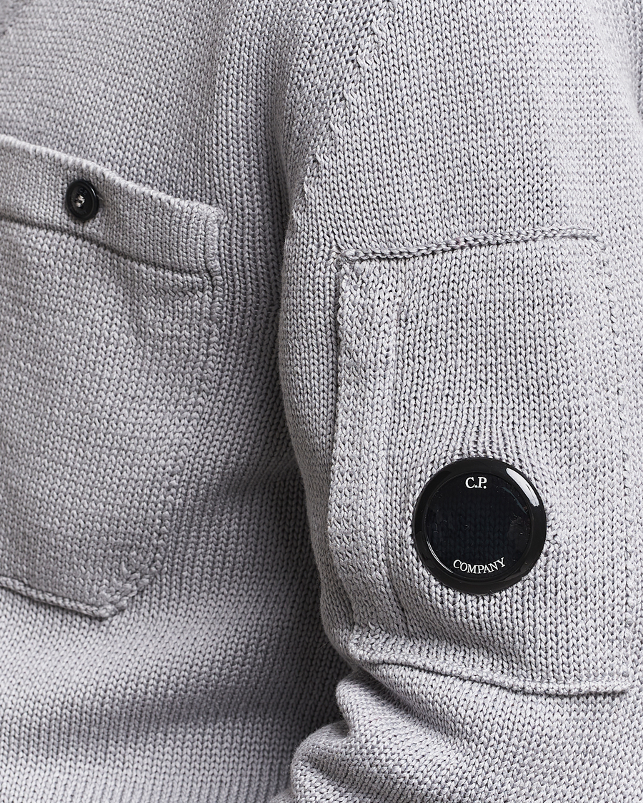 Mies | Puserot | C.P. Company | Compact Cotton Lens Cardigan Light Grey